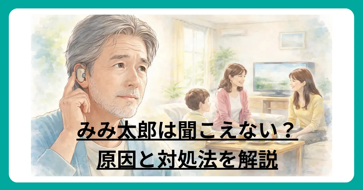 みみ太郎は聞こえない？原因と対処法を解説する集音器イメージ