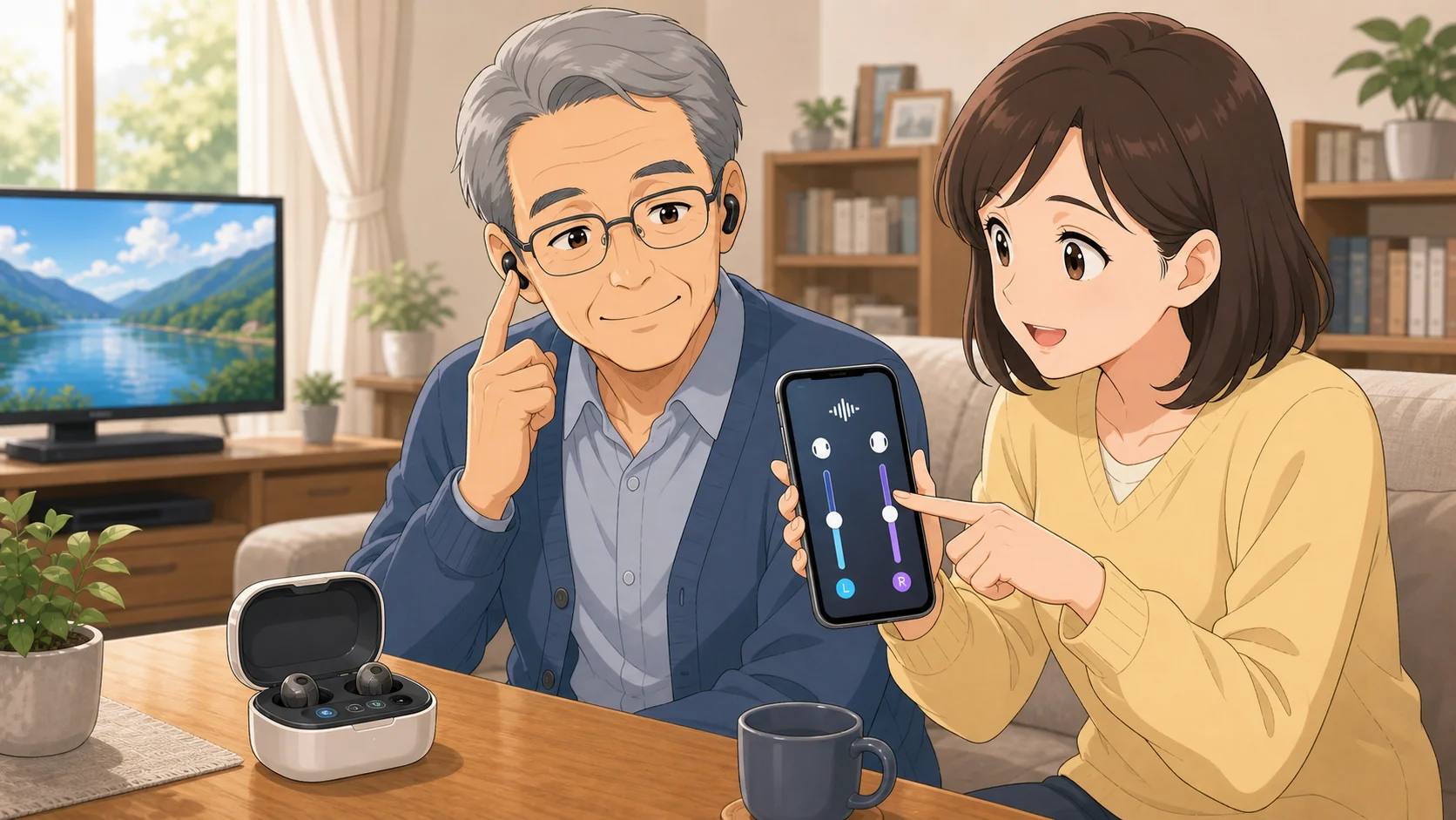 Cearvolアプリで音量や左右バランスを調整するイメージ