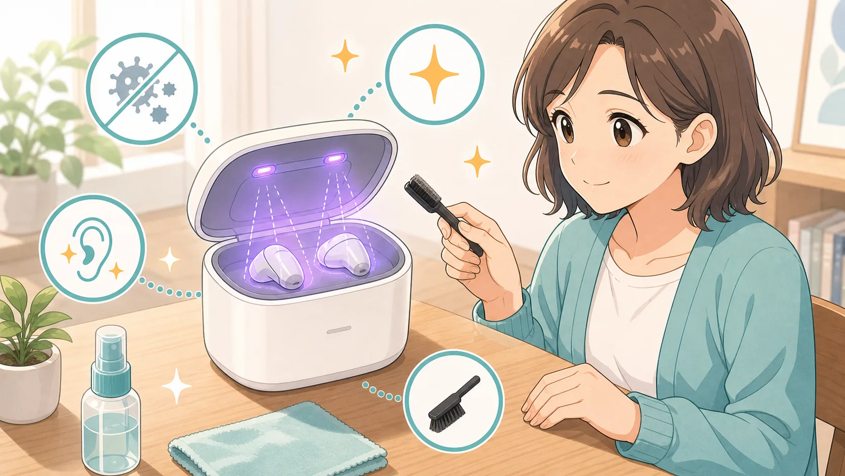 Cearvol NanoのUV消毒機能のイメージ