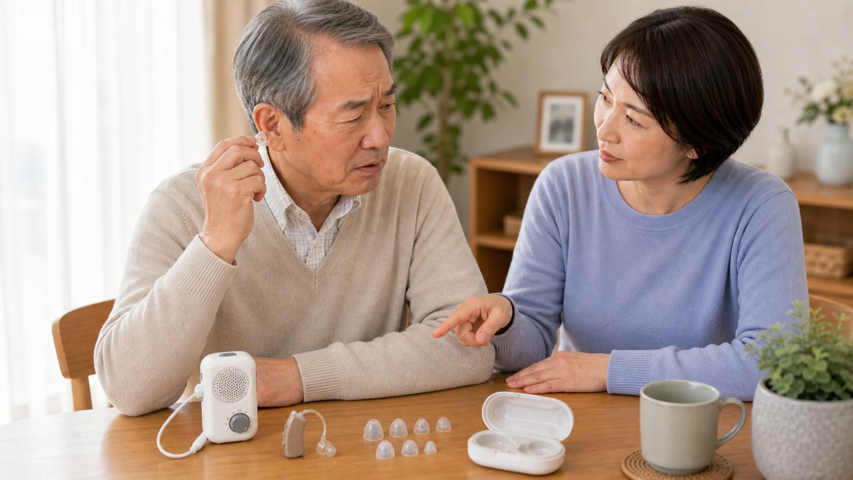 集音器のハウリングを確認するイメージ