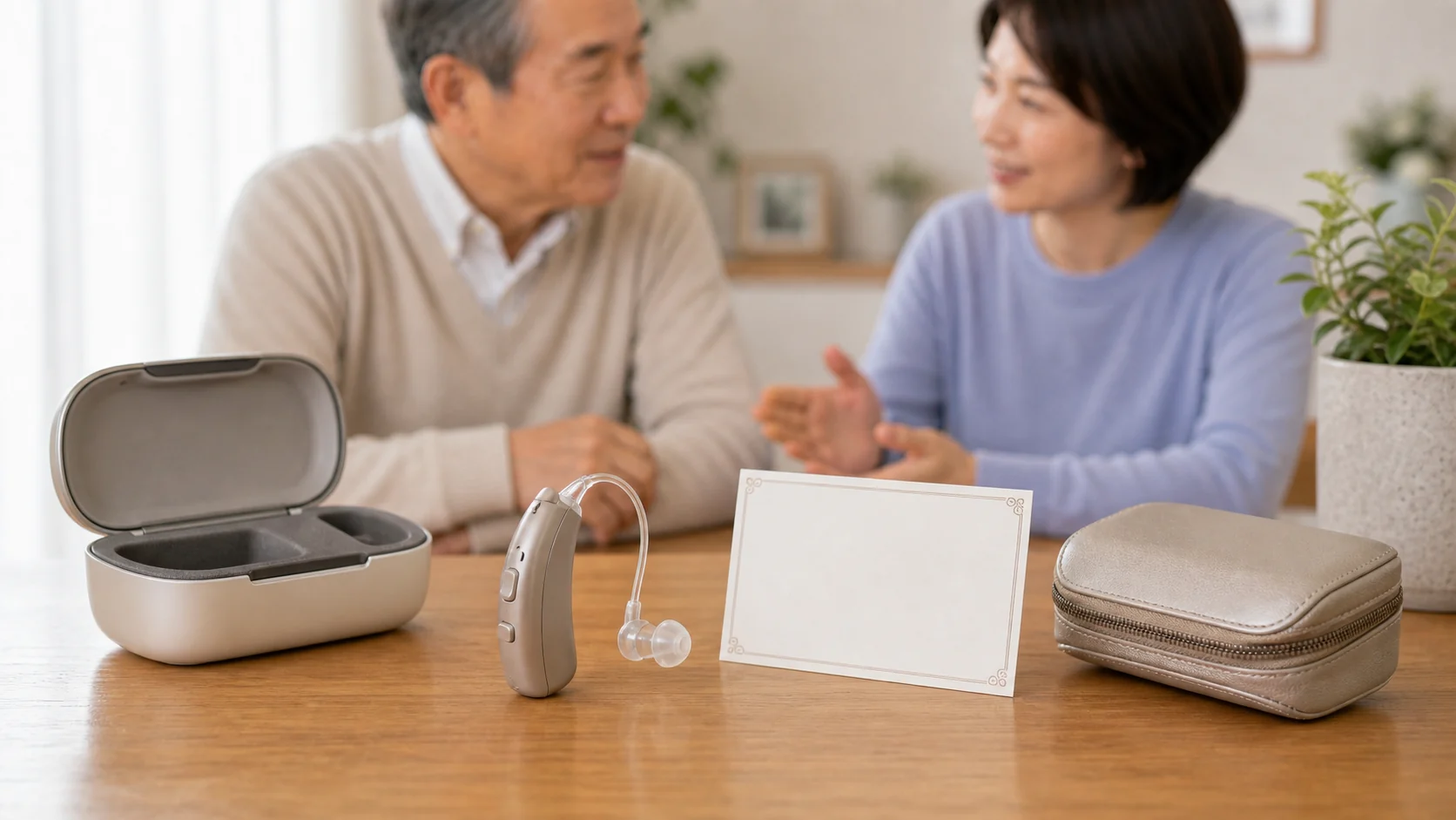 高機能な集音器と保証を確認するイメージ