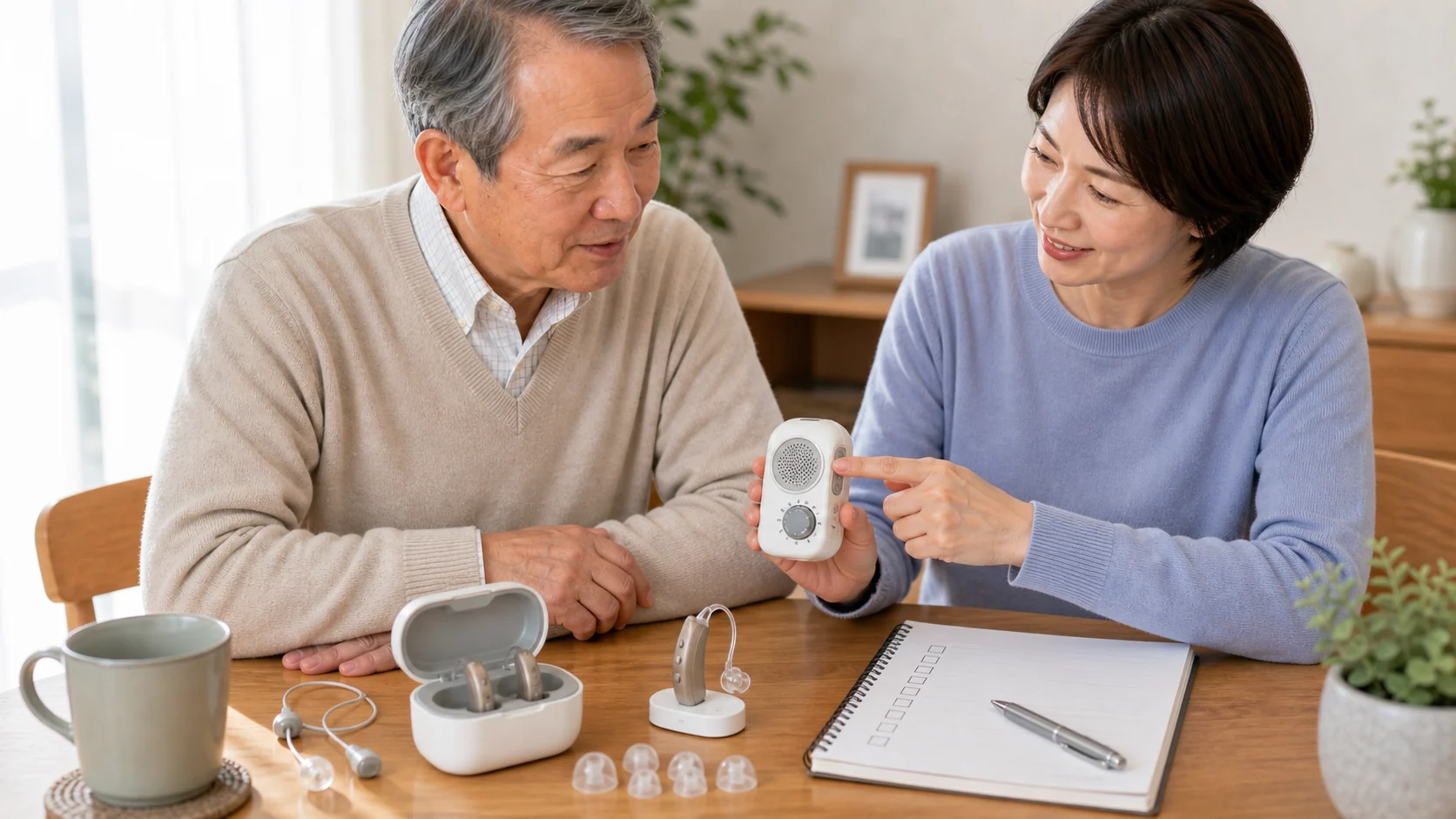 雑音カット機能つき集音器を確認するイメージ