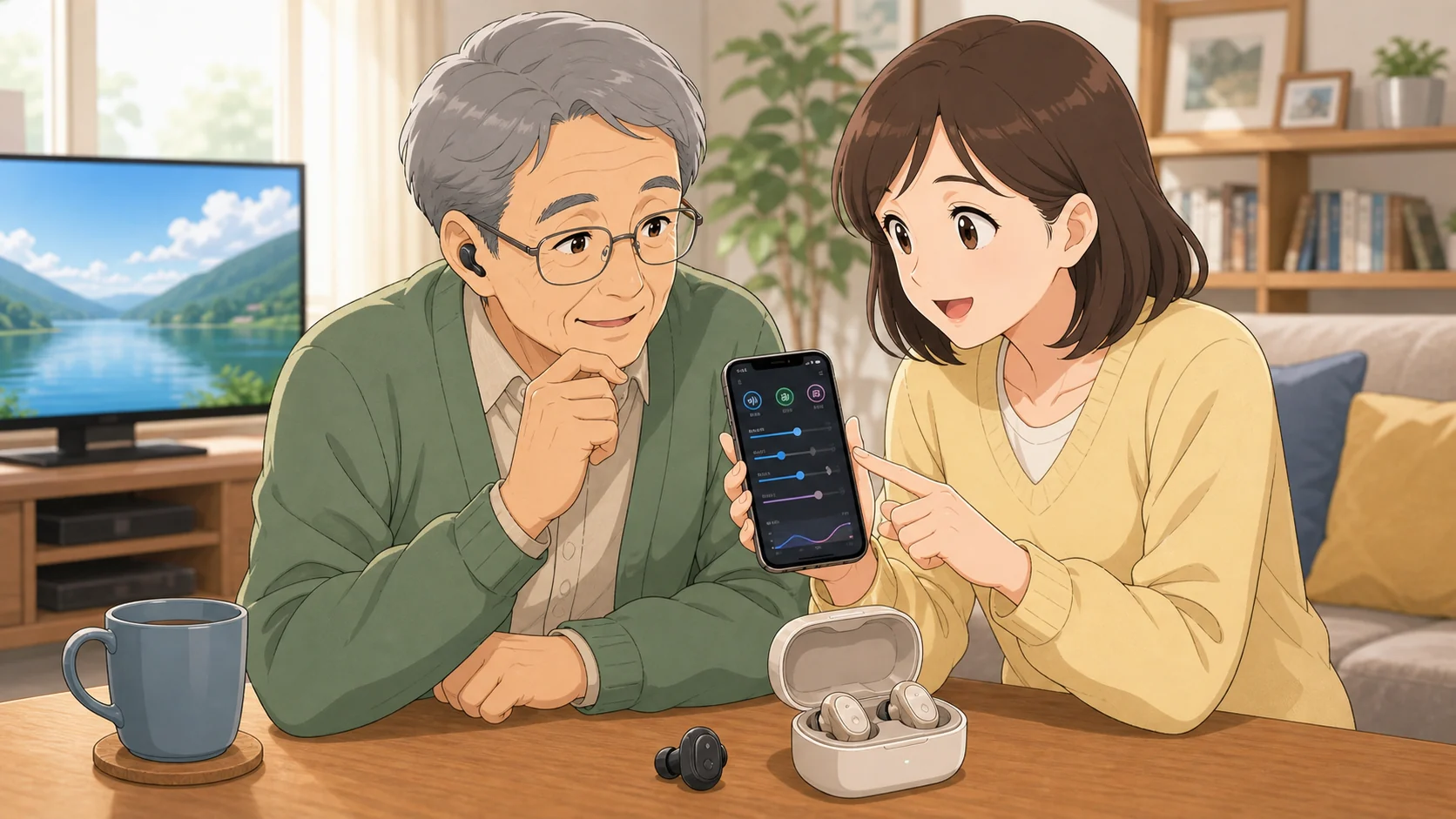 Cearvol Waveを専用アプリで調整するイメージ
