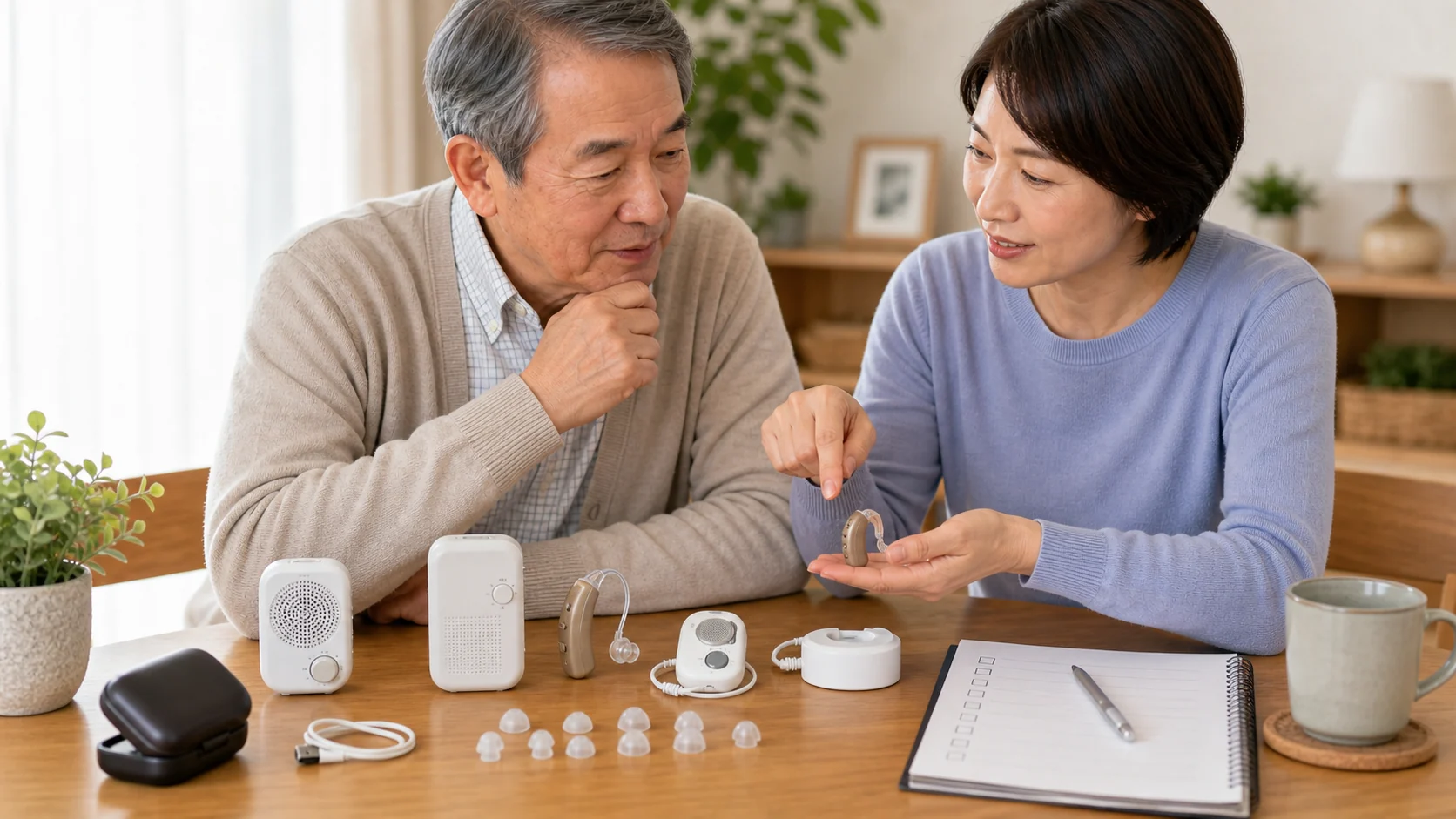 集音器の種類を選ぶときの注意点を確認するイメージ