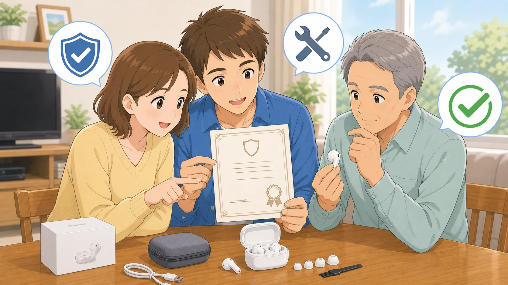 Cearvol公式サイトの3年保証を確認している様子