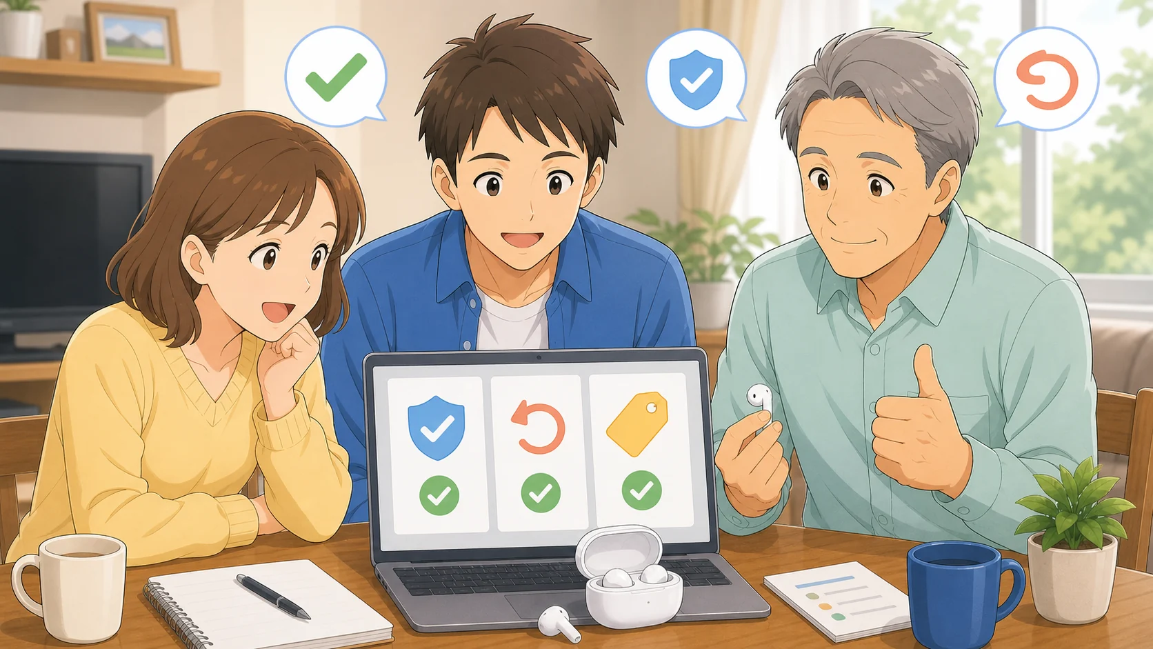 Cearvol公式サイトの保証や返品条件を確認して購入判断している様子
