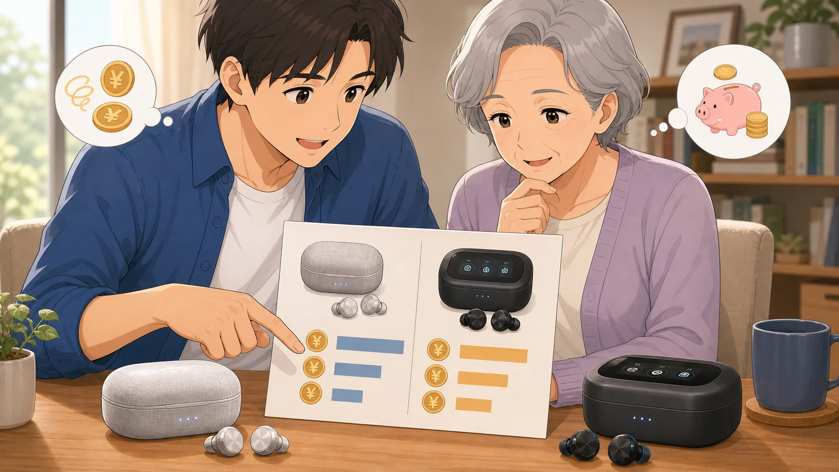 Cearvol Wave LiteとDiamond X1の価格差を比較している様子