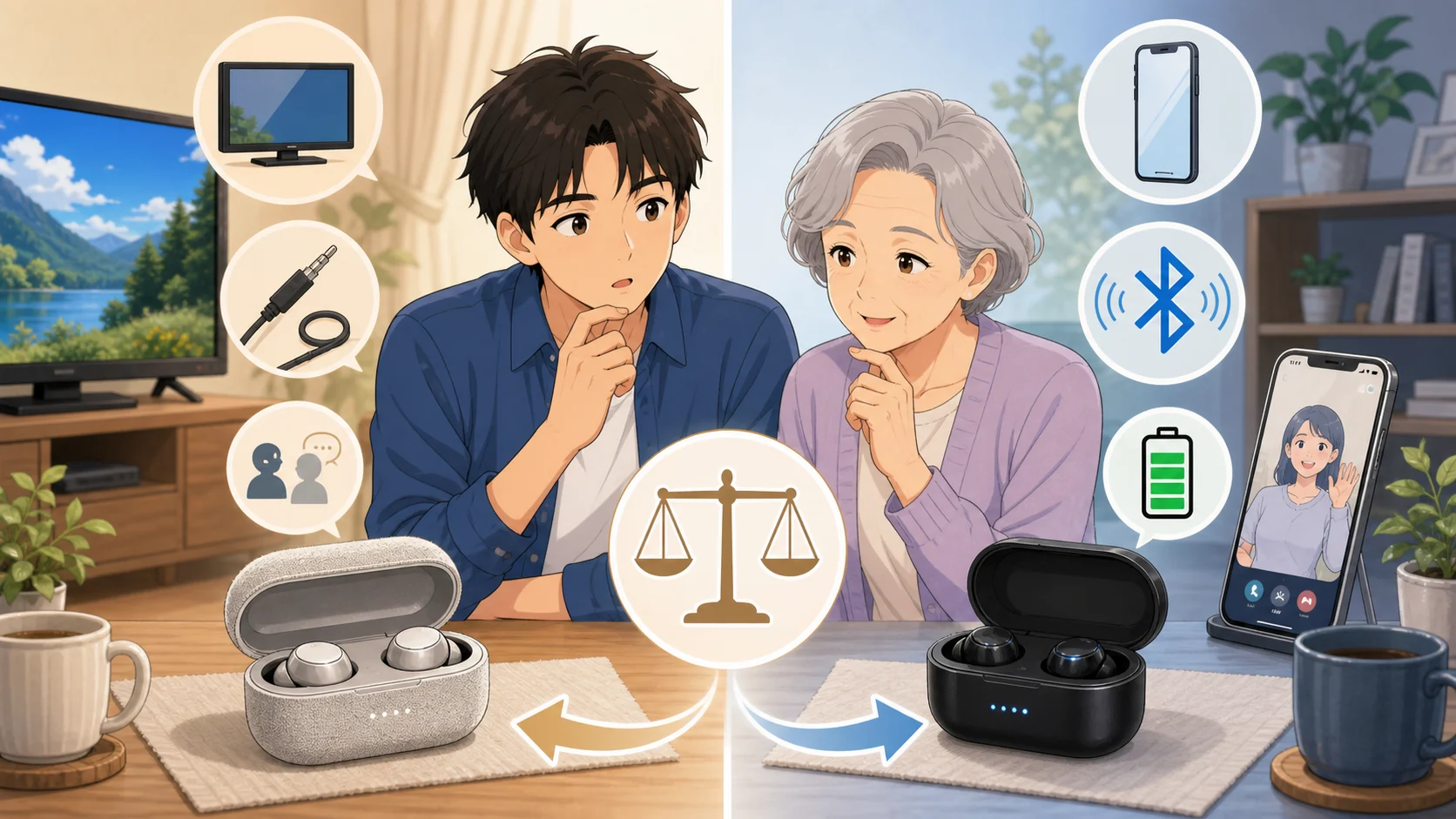 Cearvol Wave LiteとDiamond X1のどちらを選ぶべきか比較している様子